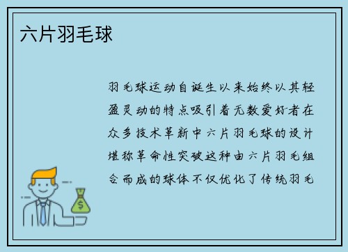 六片羽毛球